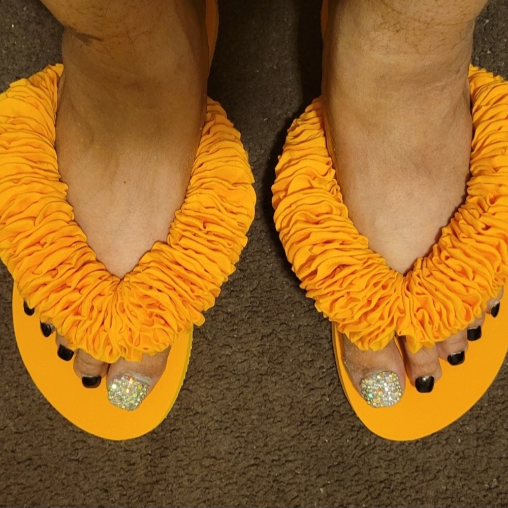 Tory Burch Orange Thong Sandals